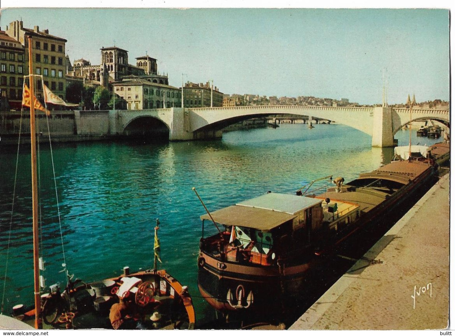 LYON - La Saône - Le Pont De Tilsitt - Péniche - Other & Unclassified