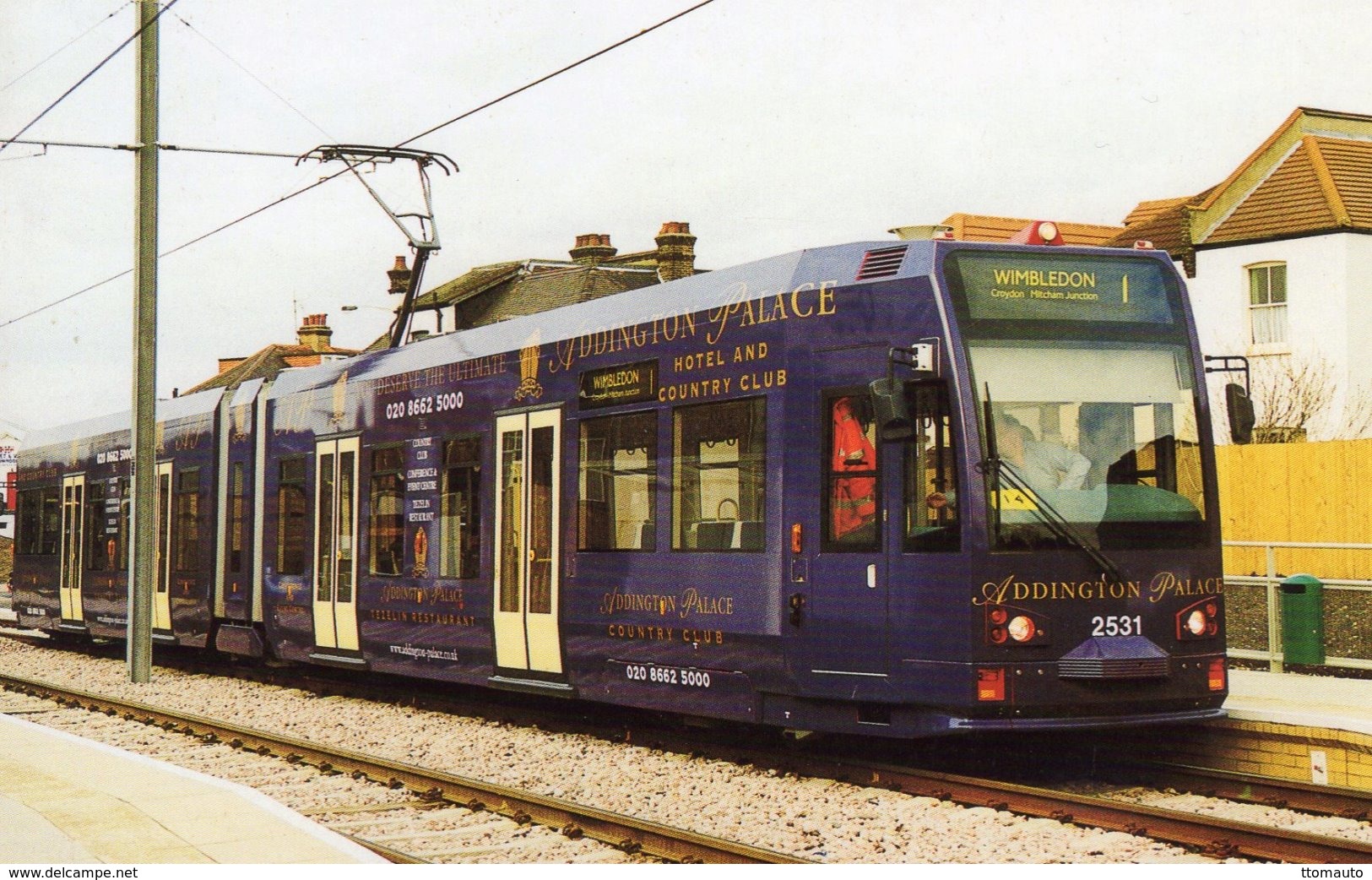 Tram No 2531 'Addington Palace' Pauses At Addiscombe Road On A Training Run To Wimbledon  -  CPM - Strassenbahnen