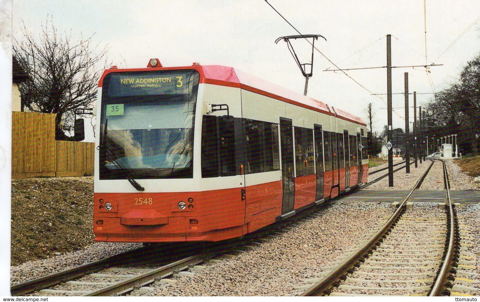 Tram No 2548 Approaches Lloyd Park Stop On Its Journey To New Addington  -  CPM - Strassenbahnen