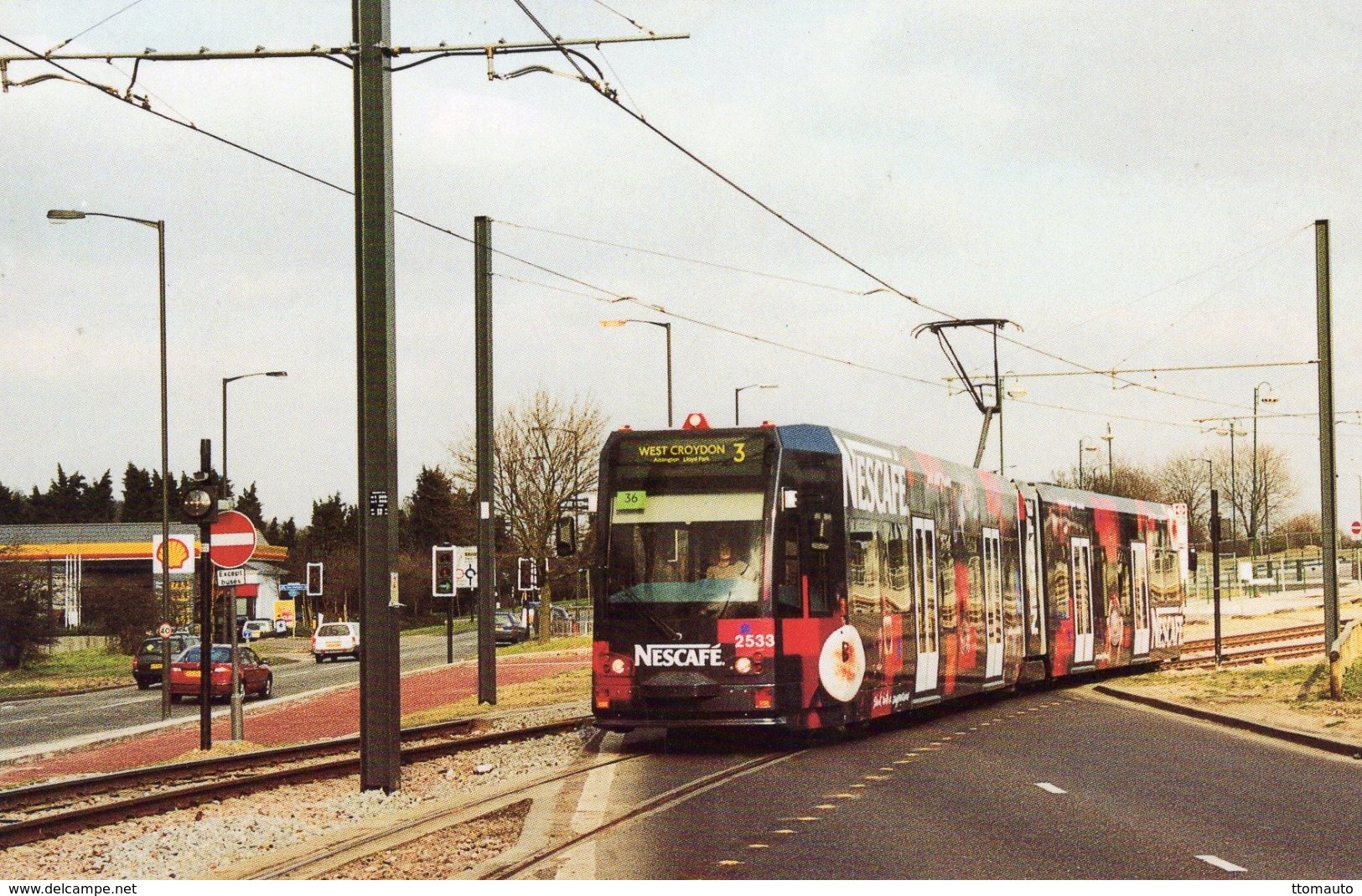 The Nescafé Tram No 2533 Crosses Kent Gateway On A Training Run From New Addington  -  CPM - Strassenbahnen