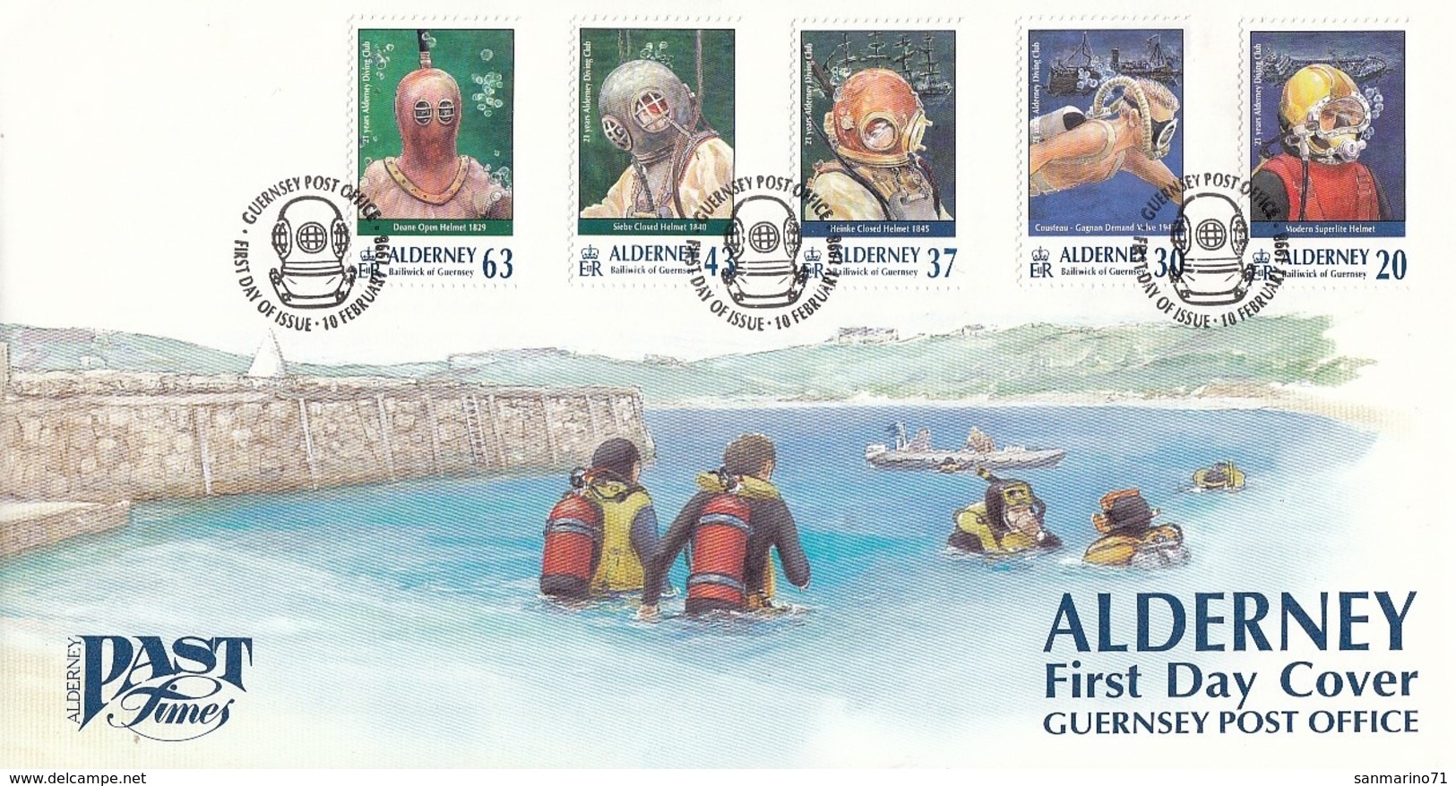 FDC ALDERNEY 116-120 - Buceo