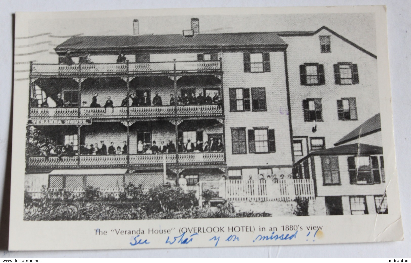 CPA Nantucket Harbor The Overlook Hotel The Veranda House In A 1880's View - Nantucket