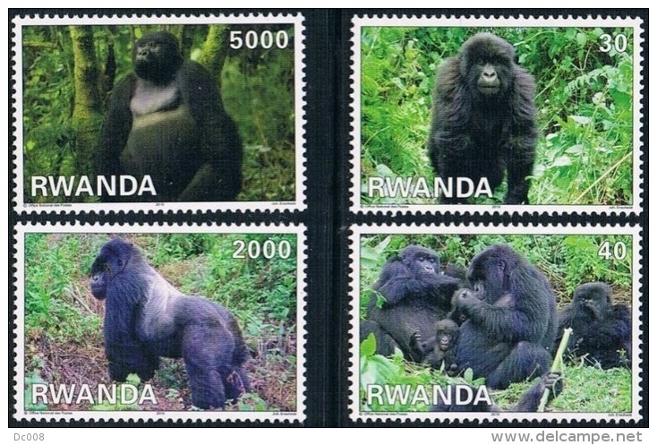 Rwanda Gorillas 2010  COB 1424/27 MNH-postfris-neuf - Neufs