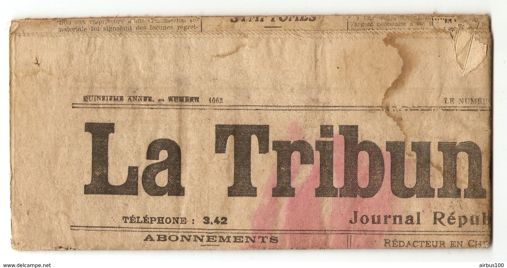 JOURNAL LA TRIBUNE De L'AUBE 24 DÉCEMBRE 1915 - 506 ème JOUR De GUERRE - LA GUERRE Au DELA Des  ALPES - Other & Unclassified