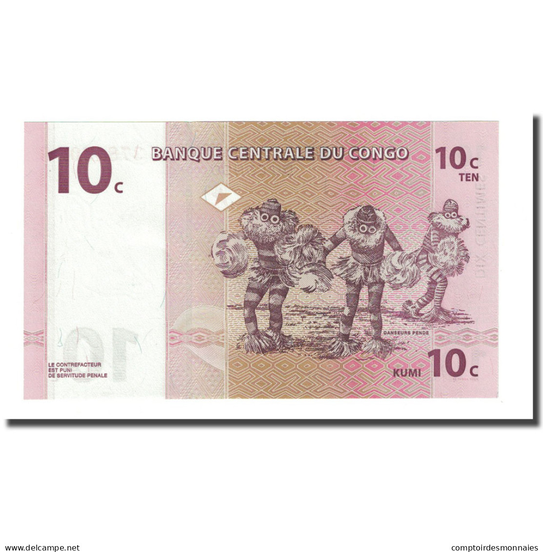Billet, Congo Democratic Republic, 10 Centimes, 1997-11-01, KM:82a, NEUF - Democratic Republic Of The Congo & Zaire