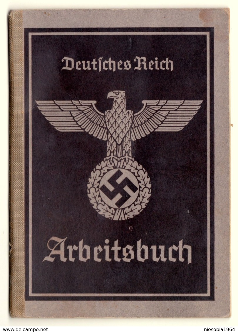 WW2 Socialist Germany Deutsches Reich Arbeitsbuch  Troppau / Opava  Reichsgau Sudetenland - Margit Pflieger 1942