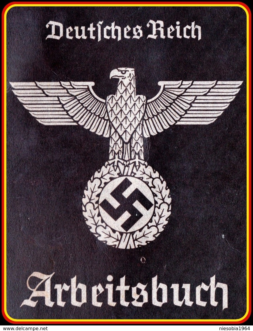 WW2 Socialist Germany Deutsches Reich Arbeitsbuch  Troppau / Opava  Reichsgau Sudetenland - Margit Pflieger 1942