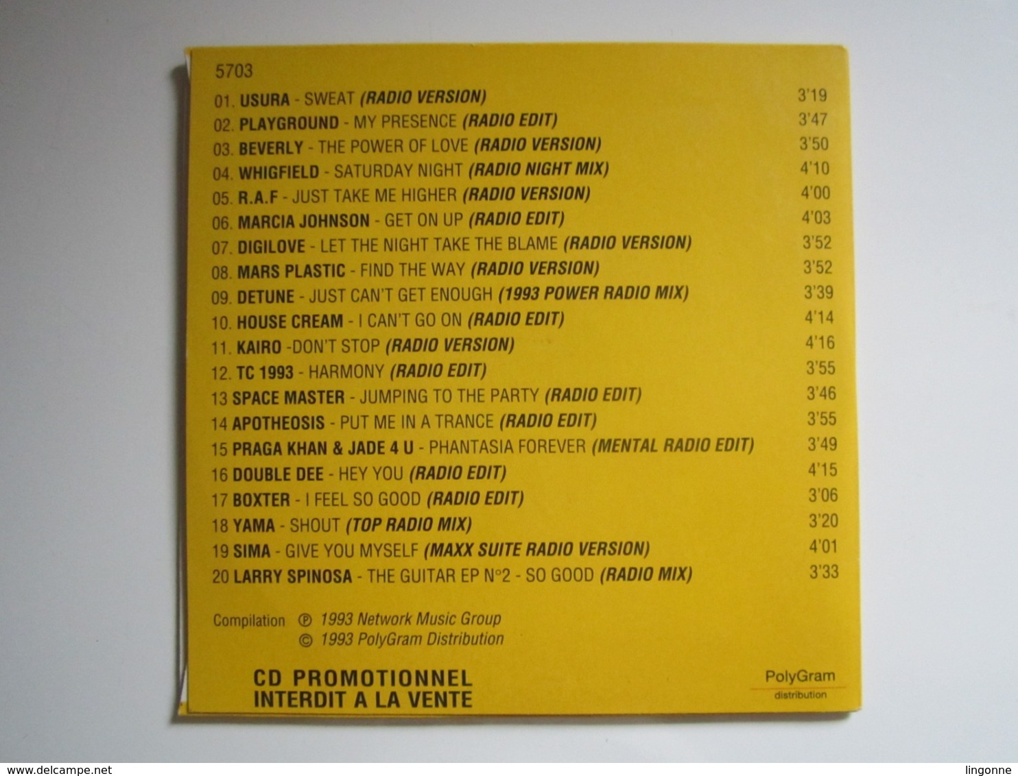 CD ÉTÉ 93 APR AIRPLAY RECORDS UNE DANCE D'AVANCE - POLYGRAM - Compilations