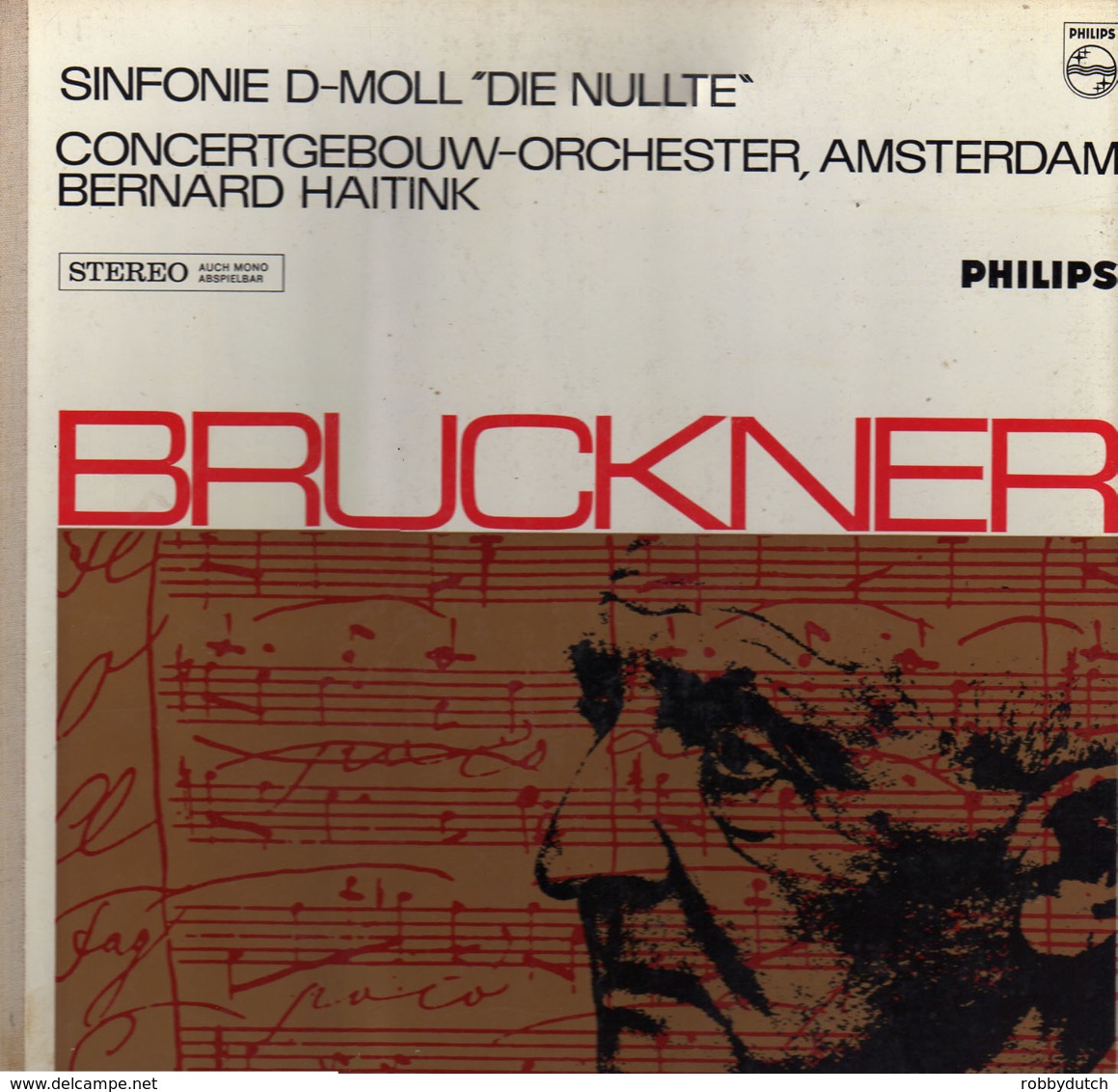 * LP *  BRUCKNER : SINFONIE D-MOLL " DIE NULLTE"  - CONCERTGEBOUWORKEST / HAITINK (Ned EX/EX-) - Classical