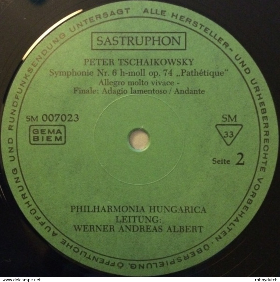 * LP *  TSCHAIKOWSKY - SYMPHONIE No.6 (PATHETIQUE) - PHILHARMONIA HUNGARICA (Dui EX/EX-) - Classical