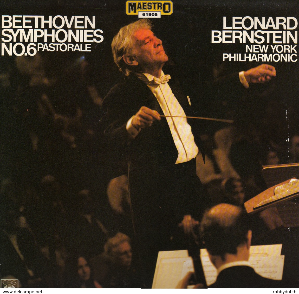 * LP *  BEETHOVEN: SYMPHONIES No.6 PASTORALE - NEW YORK PHILHARMONIC / BERNSTEIN (Ned 1977 EX-) - Classique