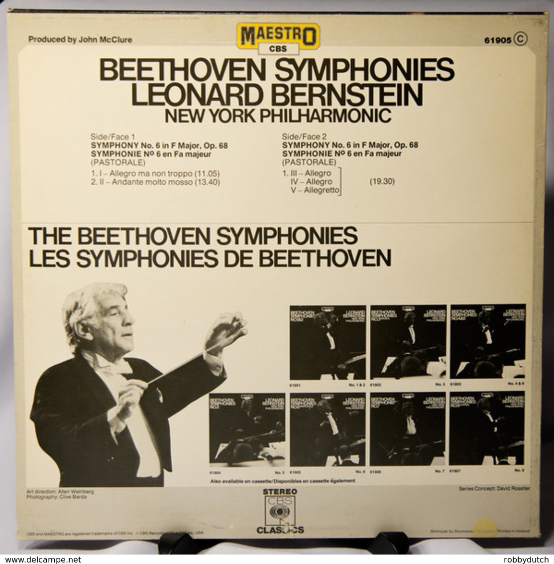 * LP *  BEETHOVEN: SYMPHONIES No.6 PASTORALE - NEW YORK PHILHARMONIC / BERNSTEIN (Ned 1977 EX-) - Classical