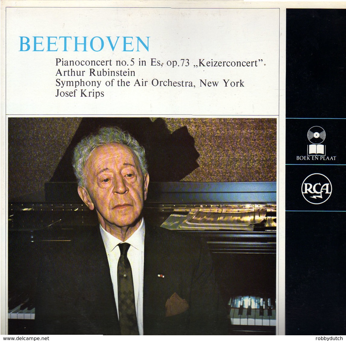 * LP *  BEETHOVEN: PIANOCONCERT No.5 " KEIZERCONCERT"  - RUBINSTEIN / SYMPHONY OF THE AIR ORCH. / KRIPS - Classical