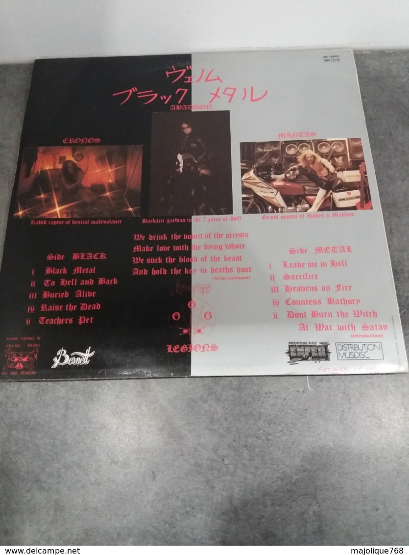 Venom "Black Métal" - Bernett Records - SB 18003 - 1982 - - Hard Rock & Metal