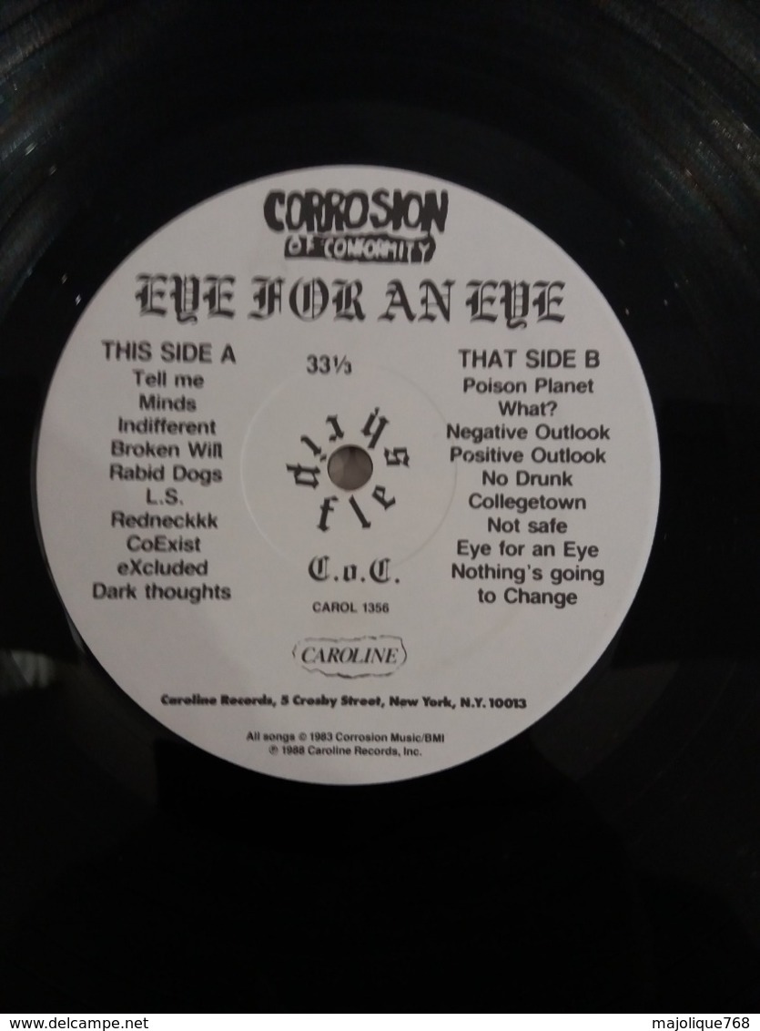 Corrosion of conformity - Eye for An Eye - Caroline - Carol 1356 - 1988