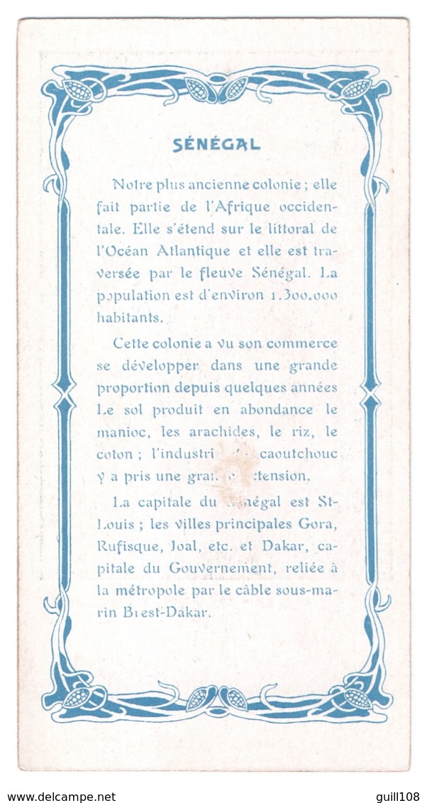 Chromo Didactique Chocolat Révillon Colonie Française Sénégal Port Gommier Griot Homme Afrique Océan France Noir A15-162 - Revillon