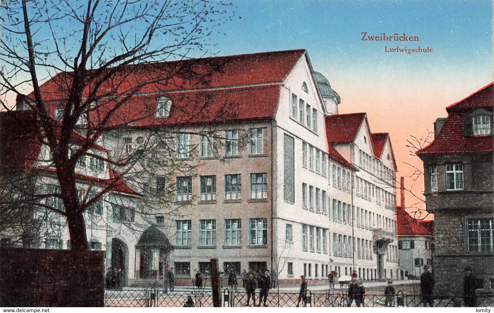 Allemagne Zweibrucken Zweibruecken Ludwigschule Carte Ecrite En 1918 - Zweibruecken