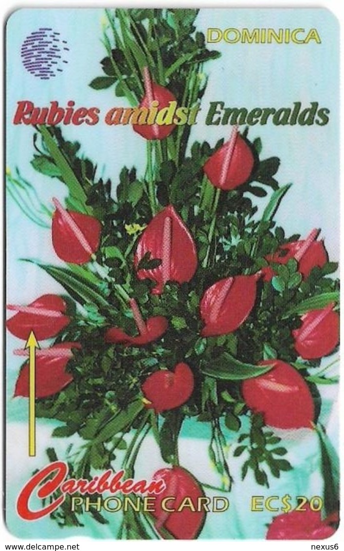 Dominica - C&W (GPT) - Rubies Flowershow - 138CDMB - 1997, 20.000ex, Used - Dominica