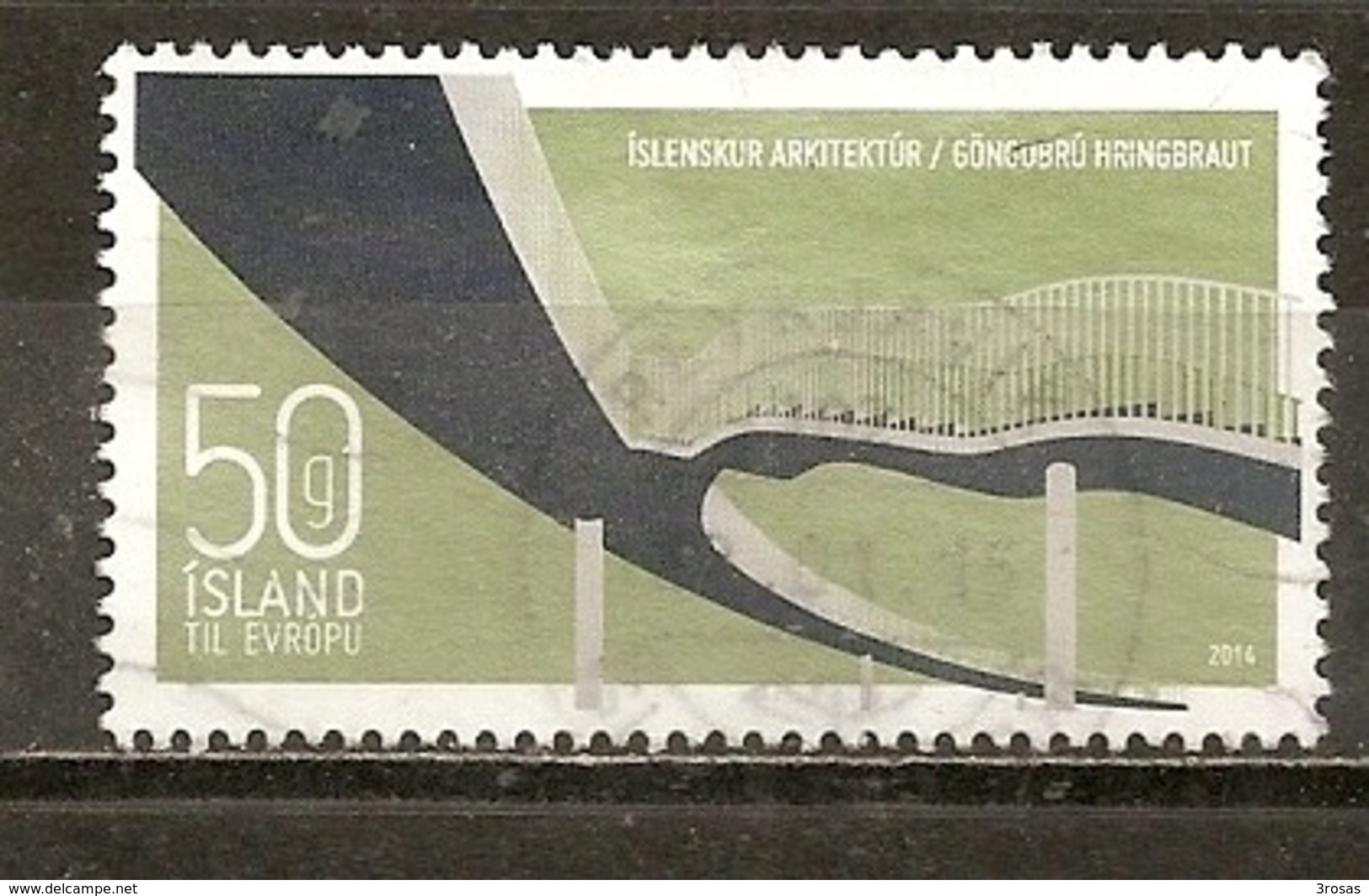 Islande Iceland 2014 Pont Bridge Obl - Used Stamps