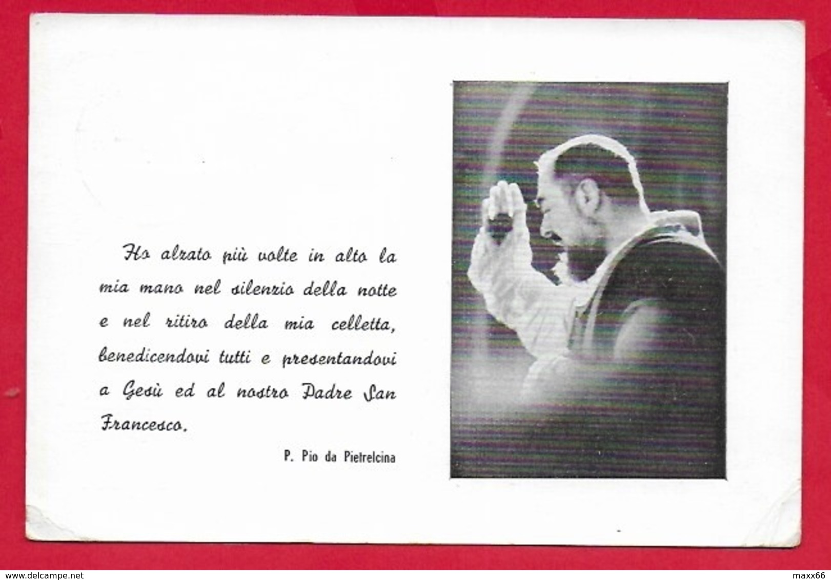 CARTOLINA VG ITALIA - PADRE PIO DA PIETRELCINA - Ed. ABRESCH San Giovanni Rotondo - 10 X 15 - 1955 - Santi