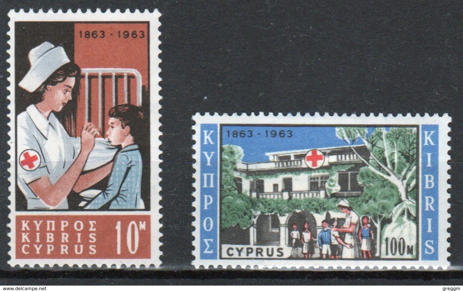 Cyprus Set Of Stamps Issued In 1963 To Celebrate Centenary Of Red Cross. - Unused Stamps