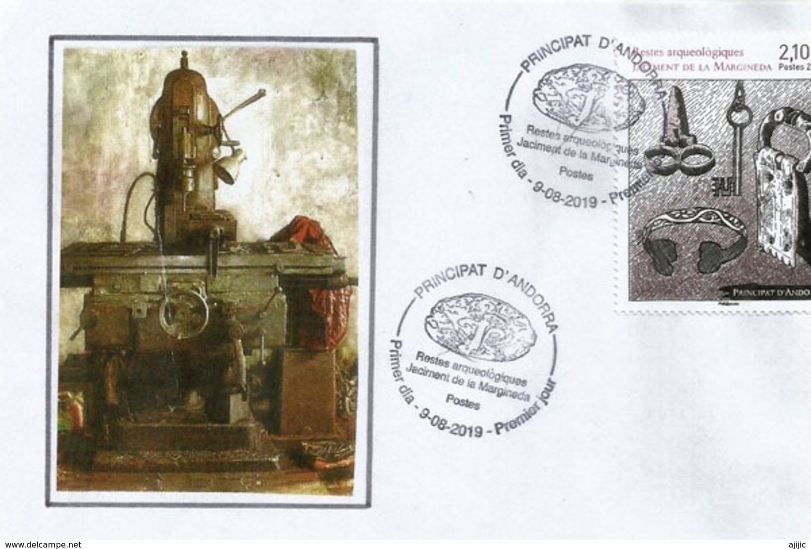 ANDORRA. Vestiges Archéologiques.Jaciment De La Margineda, FDC,  Année 2019. Haute Faciale - Briefe U. Dokumente