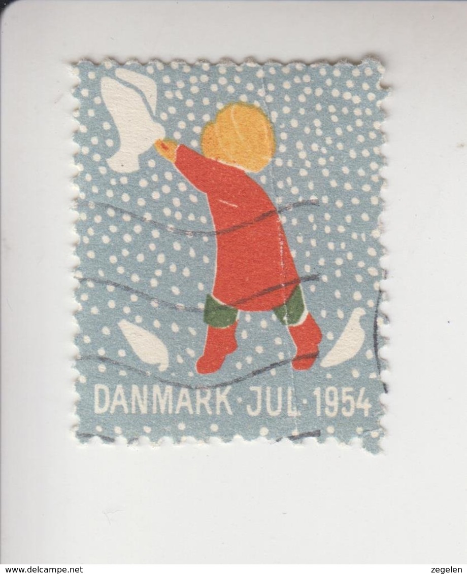 Denemarken Kerstvignet Cat.AFA Julemaerken Norden: Uitgifte Door Danmark Julemaerke Kom.jaar 1954 Pos.4 Op 50 - Hojas Completas