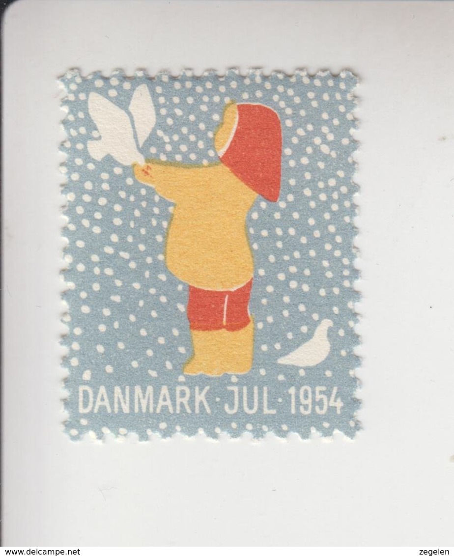 Denemarken Kerstvignet Cat.AFA Julemaerken Norden: Uitgifte Door Danmark Julemaerke Kom.jaar 1954 Pos.5 Op 50 - Hojas Completas