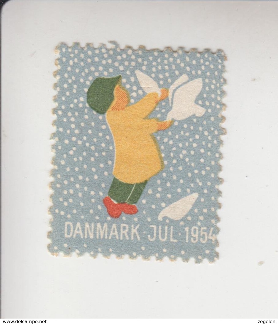 Denemarken Kerstvignet Cat.AFA Julemaerken Norden: Uitgifte Door Danmark Julemaerke Kom.jaar 1954 Pos.8 Op 50 - Ganze Bögen