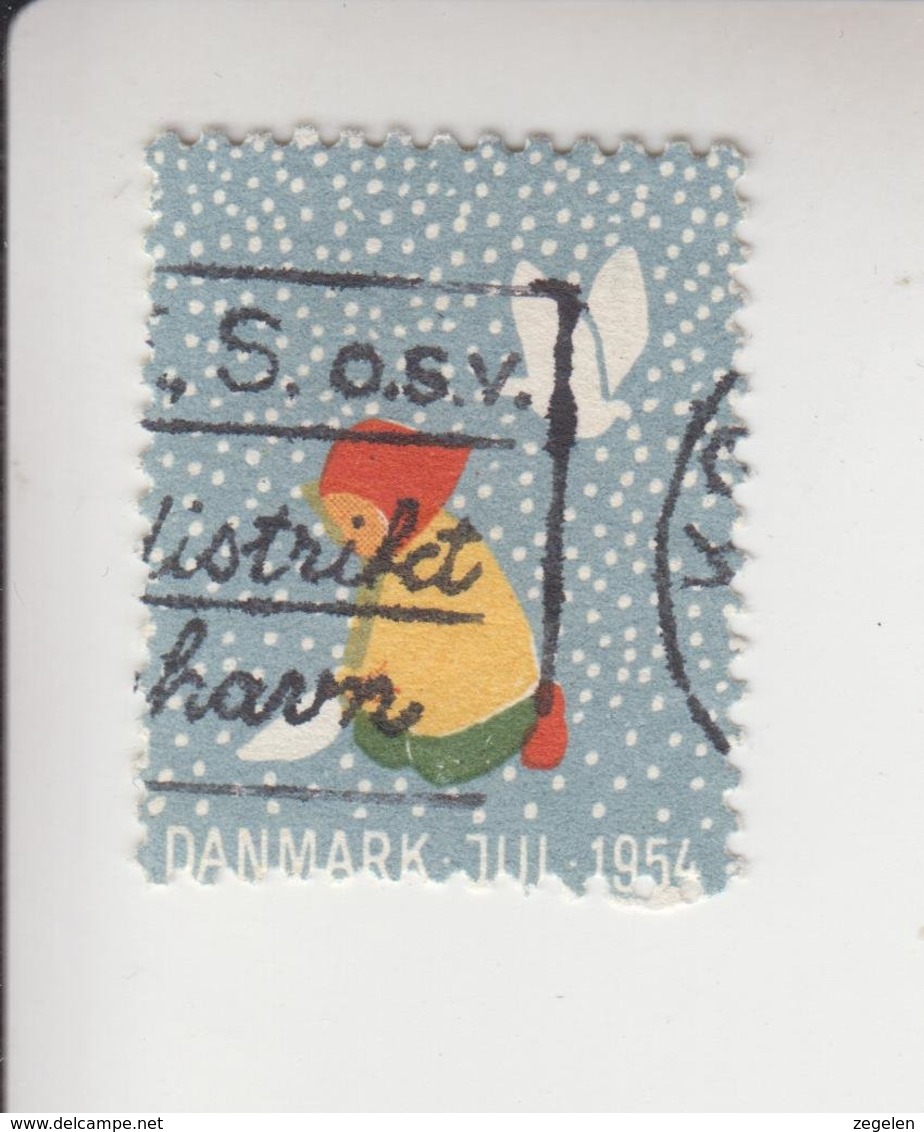 Denemarken Kerstvignet Cat.AFA Julemaerken Norden: Uitgifte Door Danmark Julemaerke Kom.jaar 1954 Pos.10 Op 50 - Hojas Completas