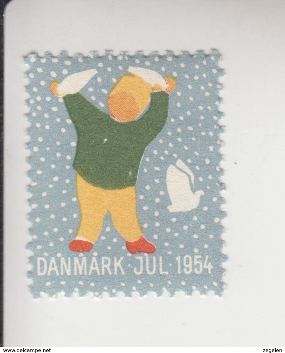 Denemarken Kerstvignet Cat.AFA Julemaerken Norden: Uitgifte Door Danmark Julemaerke Kom.jaar 1954 Pos.15 Op 50 - Ganze Bögen