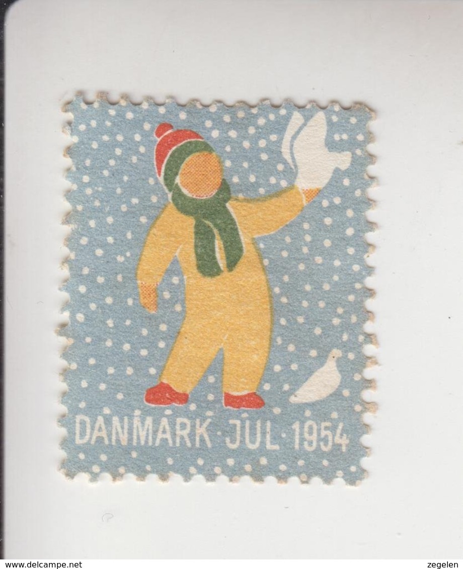 Denemarken Kerstvignet Cat.AFA Julemaerken Norden: Uitgifte Door Danmark Julemaerke Kom.jaar 1954 Pos.16 Op 50 - Hojas Completas