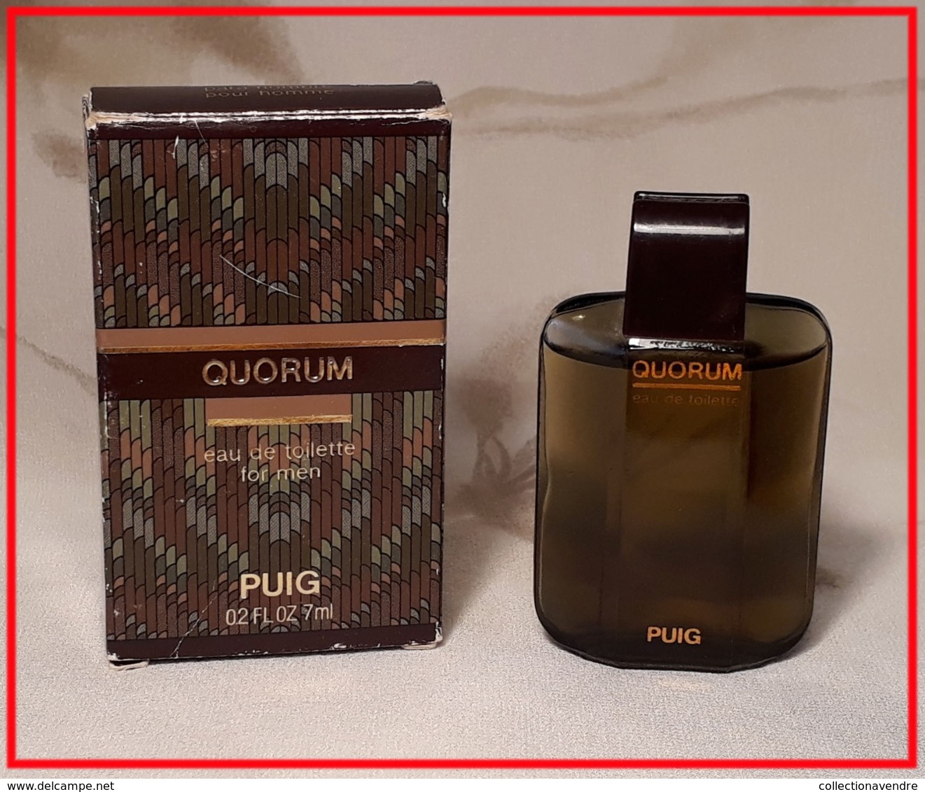 PUIG : Miniature De Collection Quorum, Eau De Toilette, 7 Ml. Parfait état - Miniatures Hommes (avec Boite)