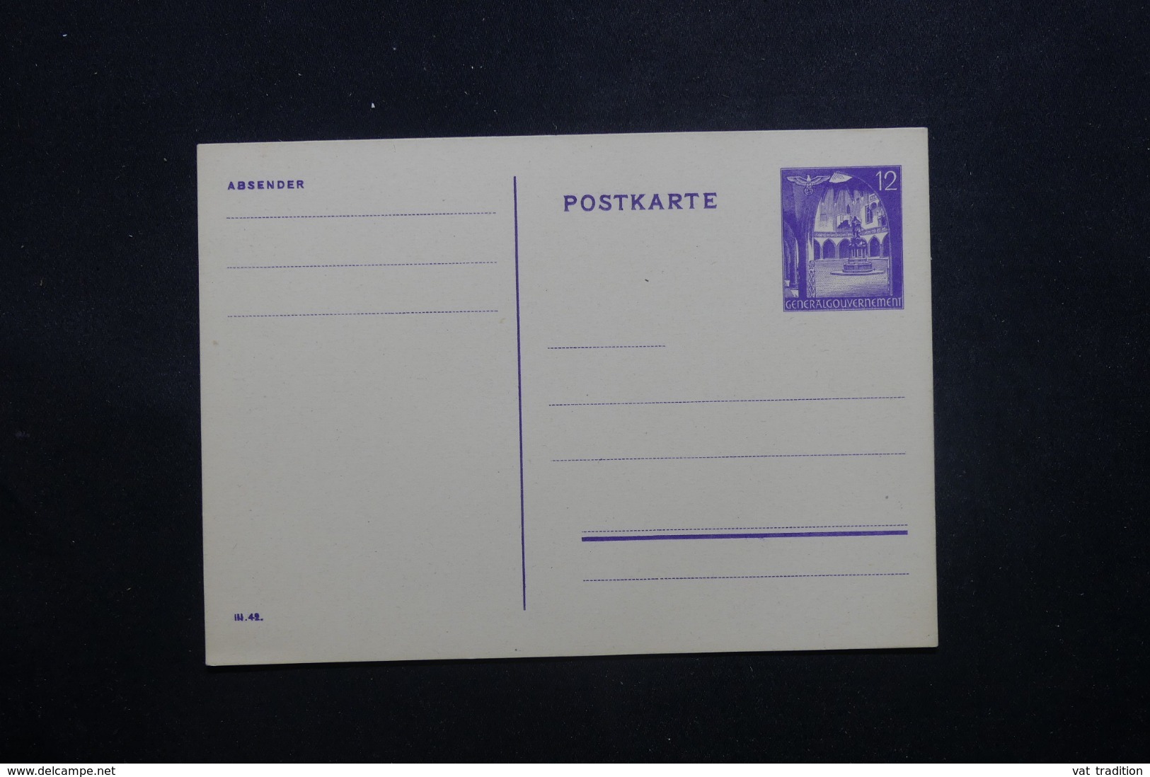 POLOGNE / ALLEMAGNE - Entier Postal Du Gouvernement Général Non Circulé - L 42743 - General Government