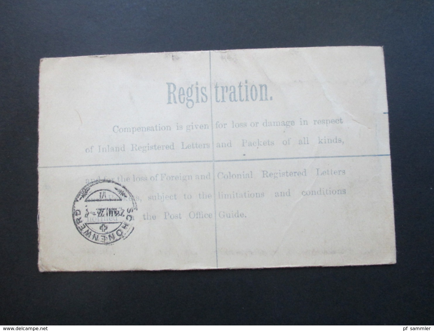 GB 1923 Registered Letter / GA Mit Zusatzfrankatur Mit Firmenlochun / Perfin London Chief Office - Schönewerd Schweiz - Brieven En Documenten