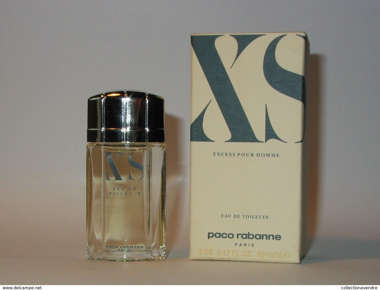 Paco RABANNE : Miniature De Collection. X S, Eau De Toilette 5 Ml. Parfait état - Miniatures Hommes (avec Boite)