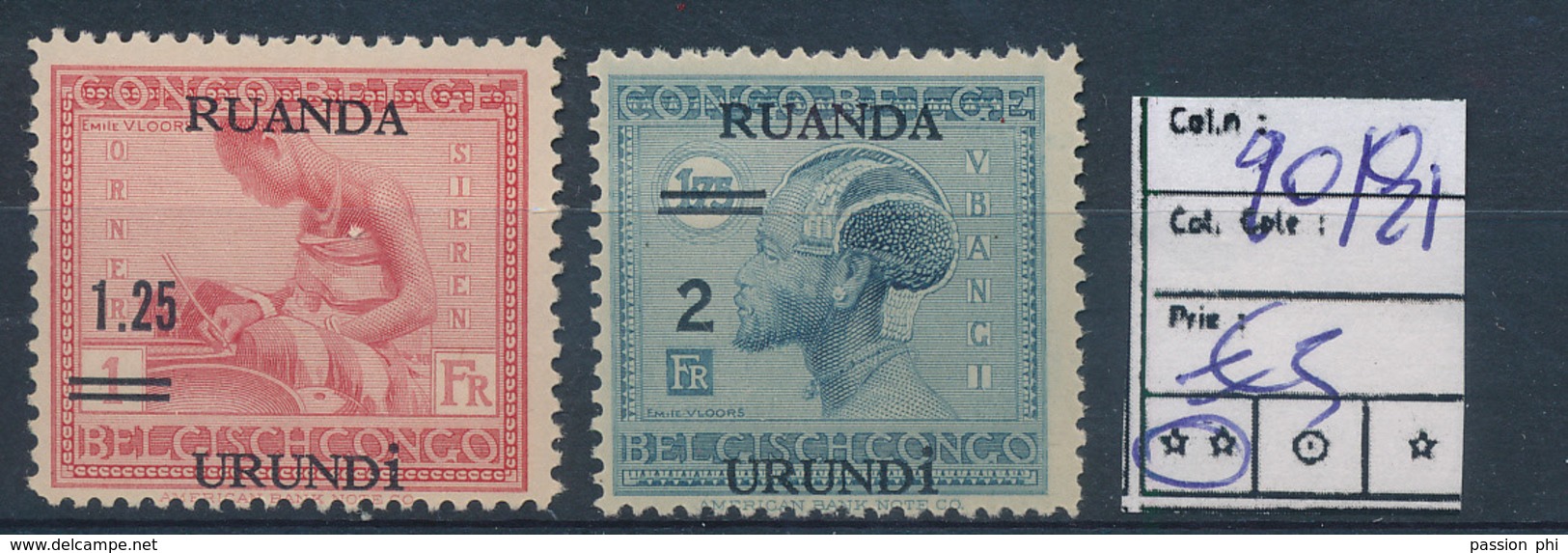 RUANDA URUNDI COB 90/91 MNH - Nuovi