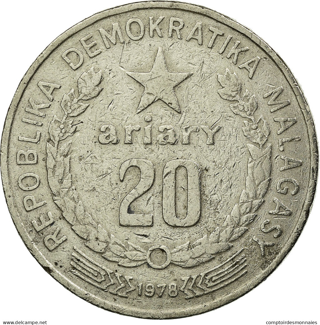 Monnaie, Madagascar, 20 Ariary, 1978, British Royal Mint, TTB, Nickel, KM:14 - Madagaskar