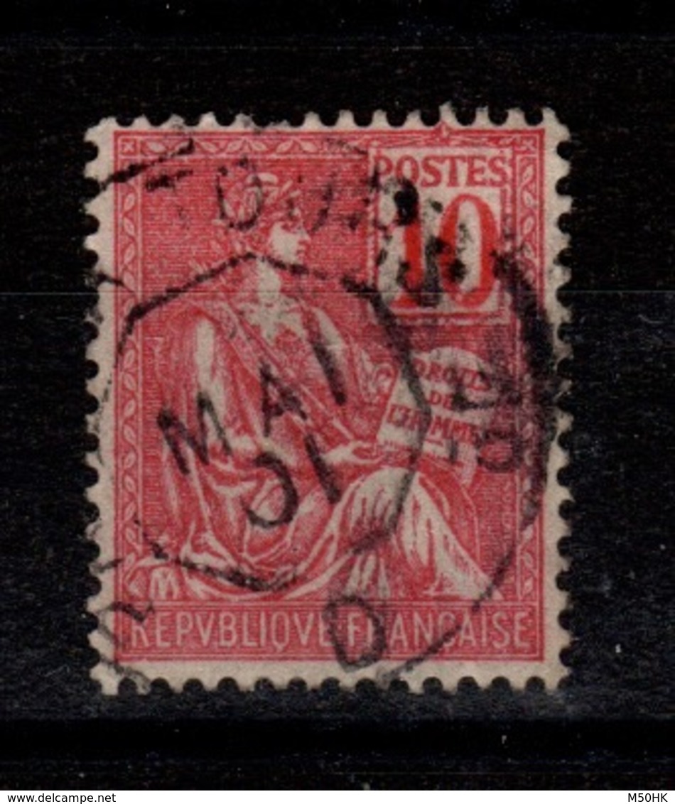 Variete - Chiffres Recto-verso YV 112 Oblitere - 1900-02 Mouchon