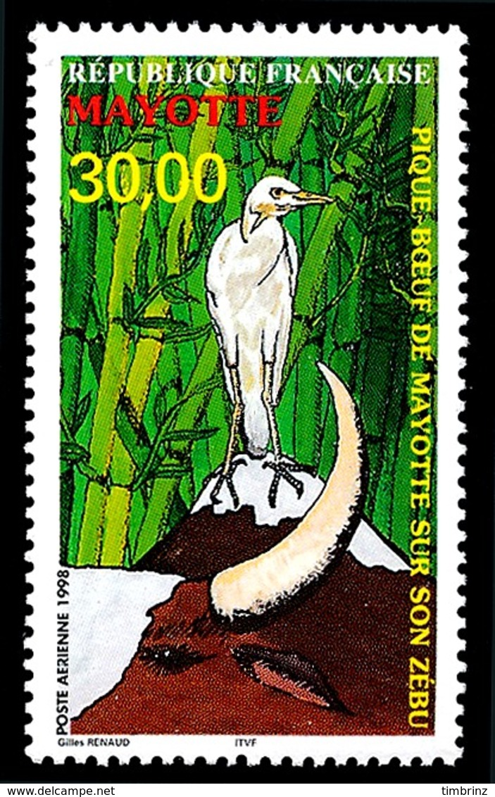 MAYOTTE 1998 - Yv. PA 3 **   Faciale= 4,57 EUR - Oiseau Sur Un Zébu  ..Réf.AFA23308 - Airmail