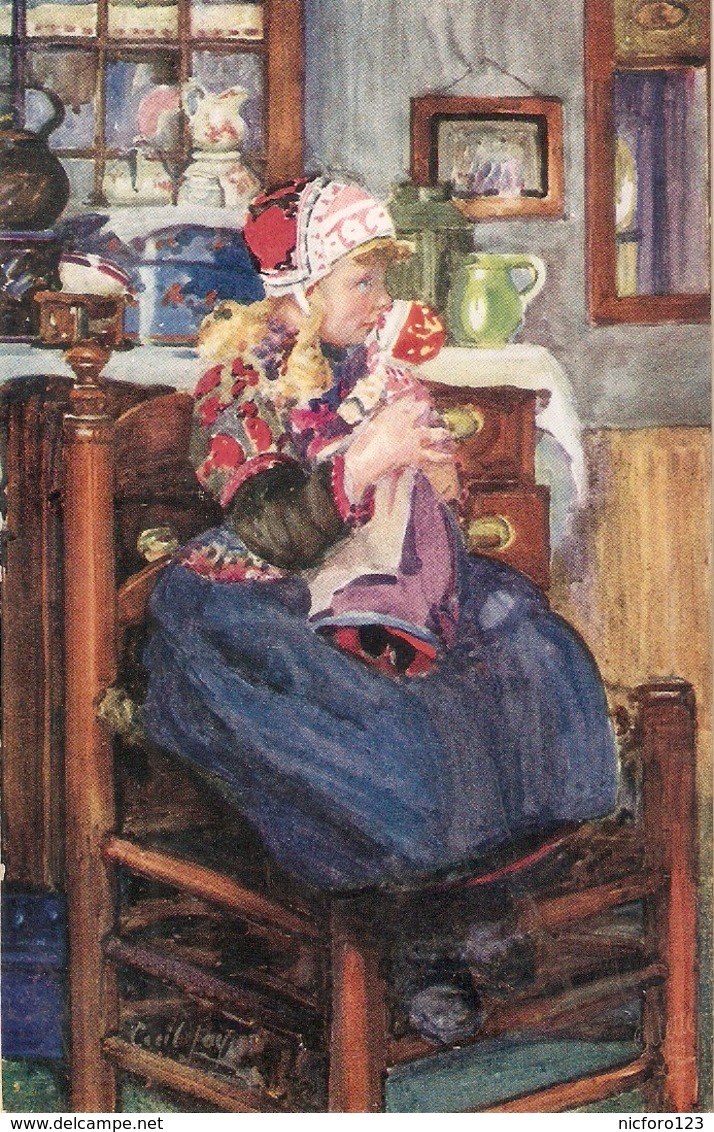"Cecil Jay.A Little Mother" Tuck Oilette Connoisseur Picturesque Hollad Ser. PC # 2971 - Tuck, Raphael