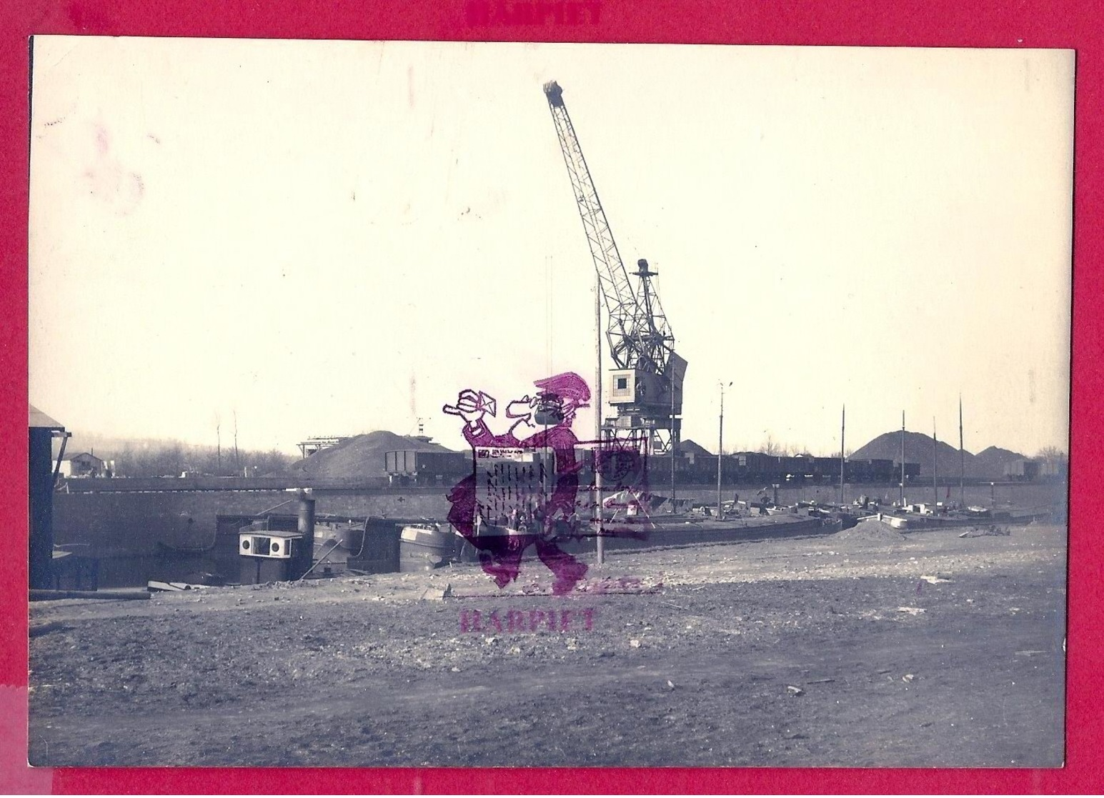 LIEGE 1924  -  Lot De 8 Photos (format 12 X 16.5 Cm) Sur La Construction Du FUTUR PORT DE LIEGE - Liege