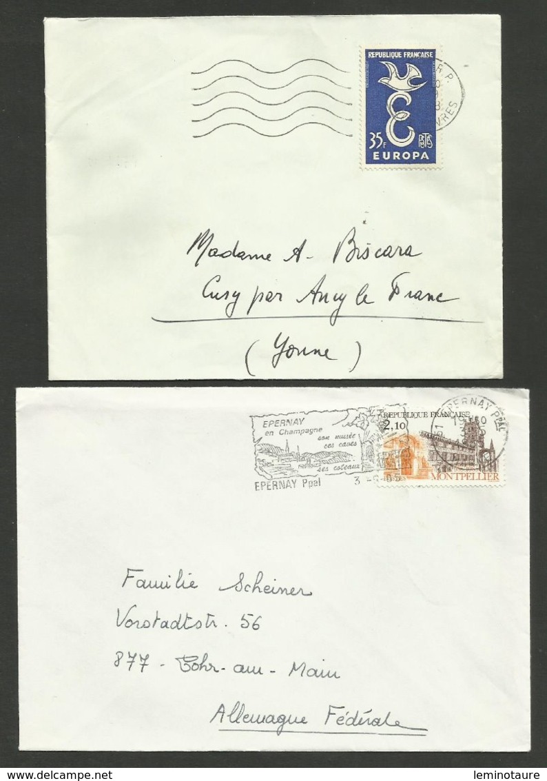 Lot 2 Enveloppes - 1877-1920: Période Semi Moderne