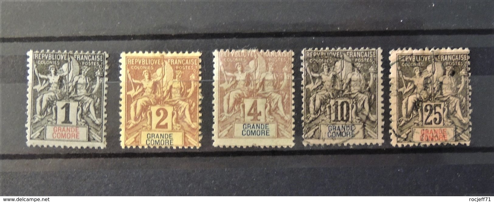 Grande Comores - N°1 + 2 + 3 + 5 + 8  - Les Neufs Sont * - MH  -   Cote : 36 Euros - Used Stamps