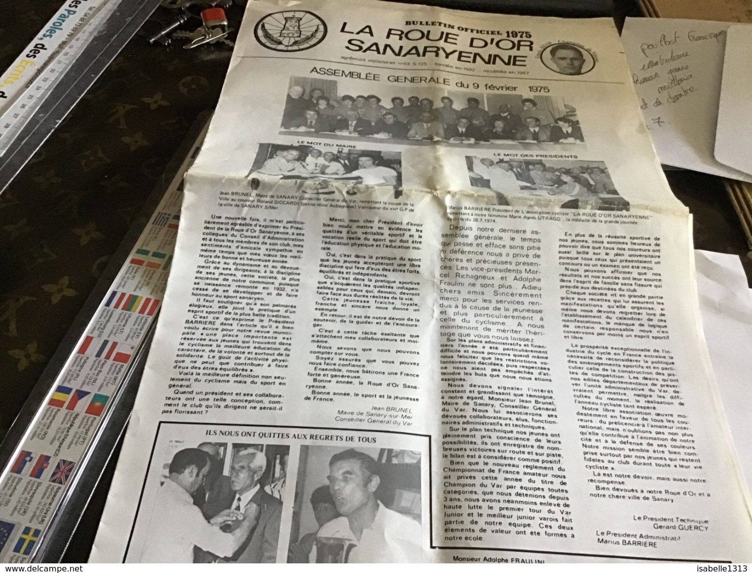 Sanary Magasine  Bulletin Officiel 1975 La Roue D Or Assemblée Générale Le Mot Du Maire Le Mot Des Présidents - Autres & Non Classés
