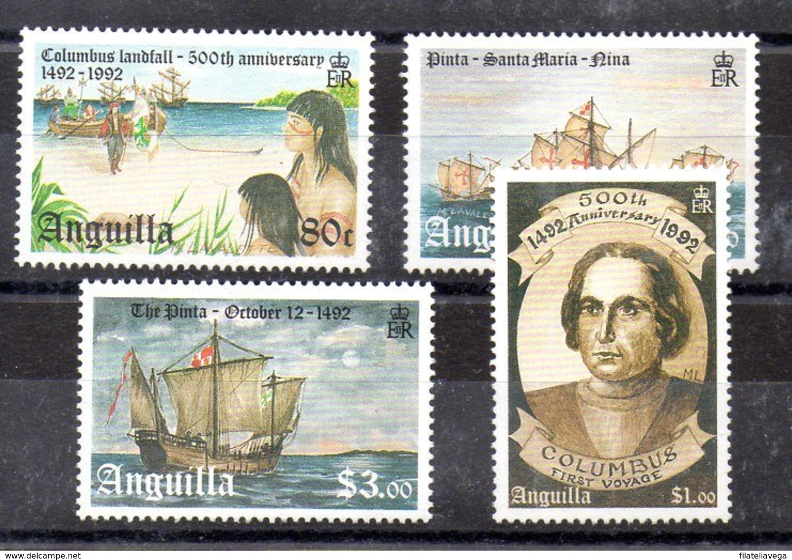 Anguilla Serie Completa Nº Yvert 813/16 (**)  BARCOS (SHIPS) - Anguilla (1968-...)