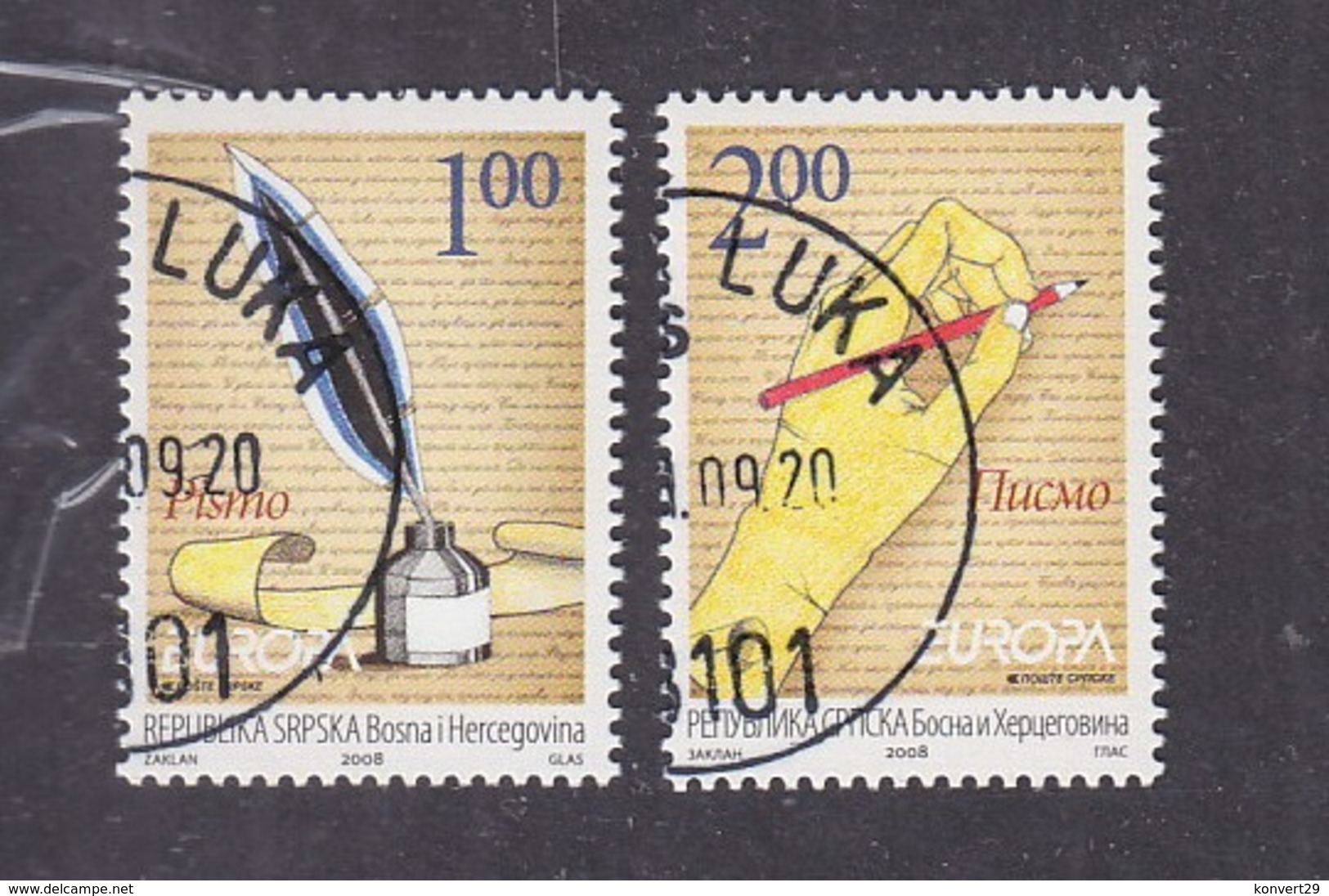 Bosnia And Herzegovina Republika Srpska 2008 Europa CEPT - Letter Writting Used - 2008