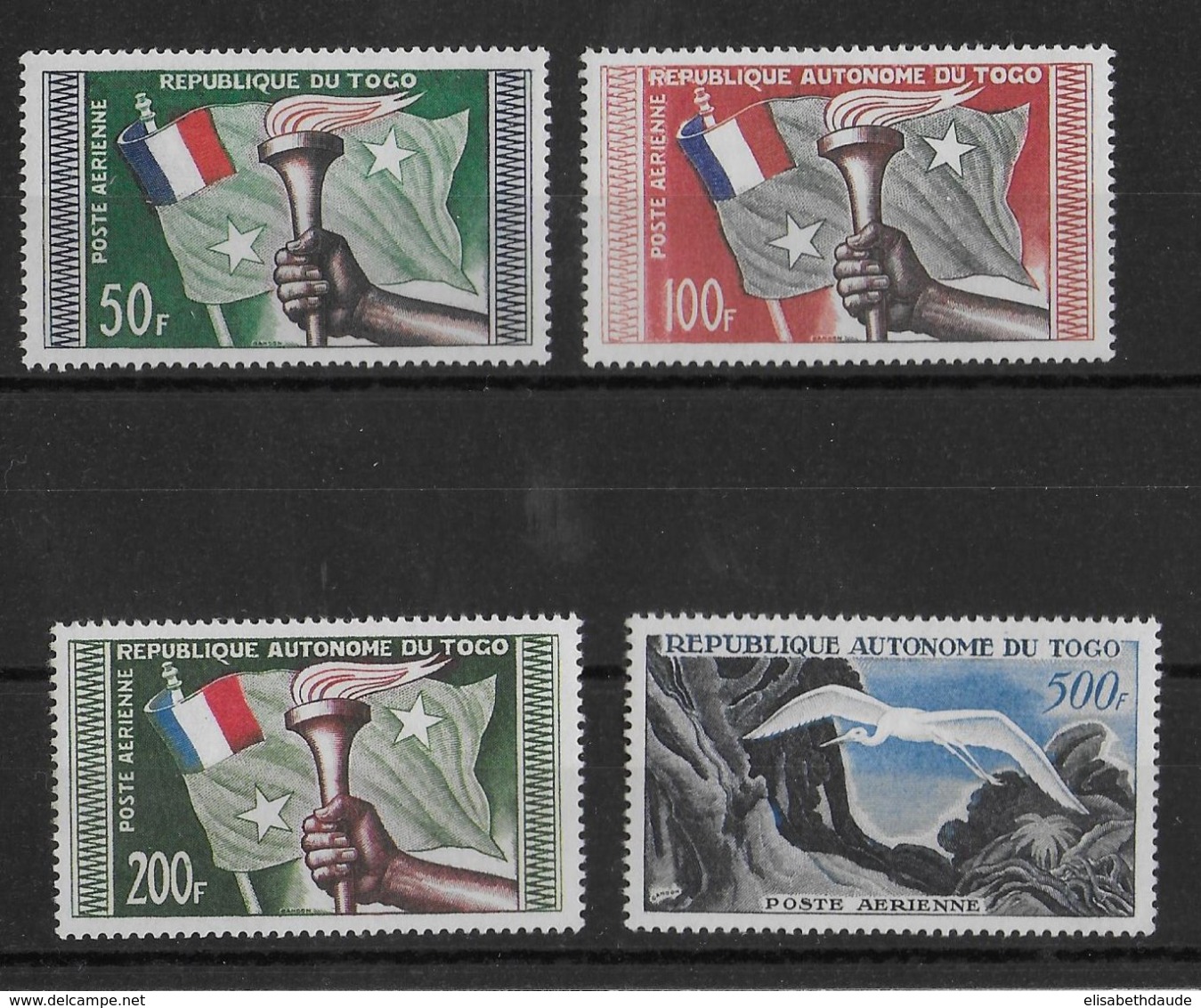 TOGO - OISEAUX / BIRDS - POSTE AERIENNE YVERT 25/28 ** MNH - COTE = 30.5 EUR - Togo (1960-...)