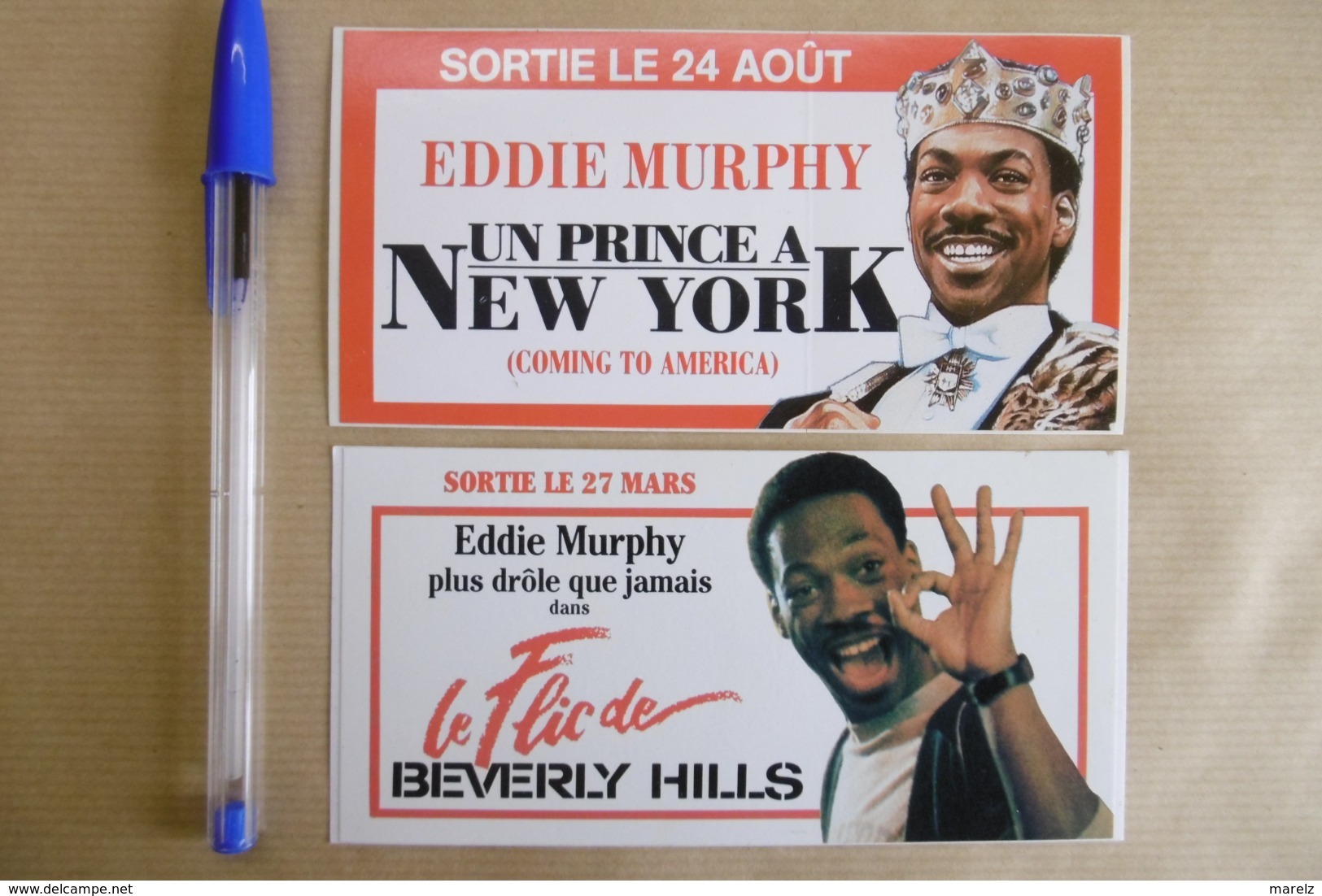 Autocollant Stickers - Acteur EDDIE MURPHY "Un Prince à NEW YORK" Et "Le Flic De BEVERLY HILLS" - Lot De 2 Cinéma Films - Aufkleber