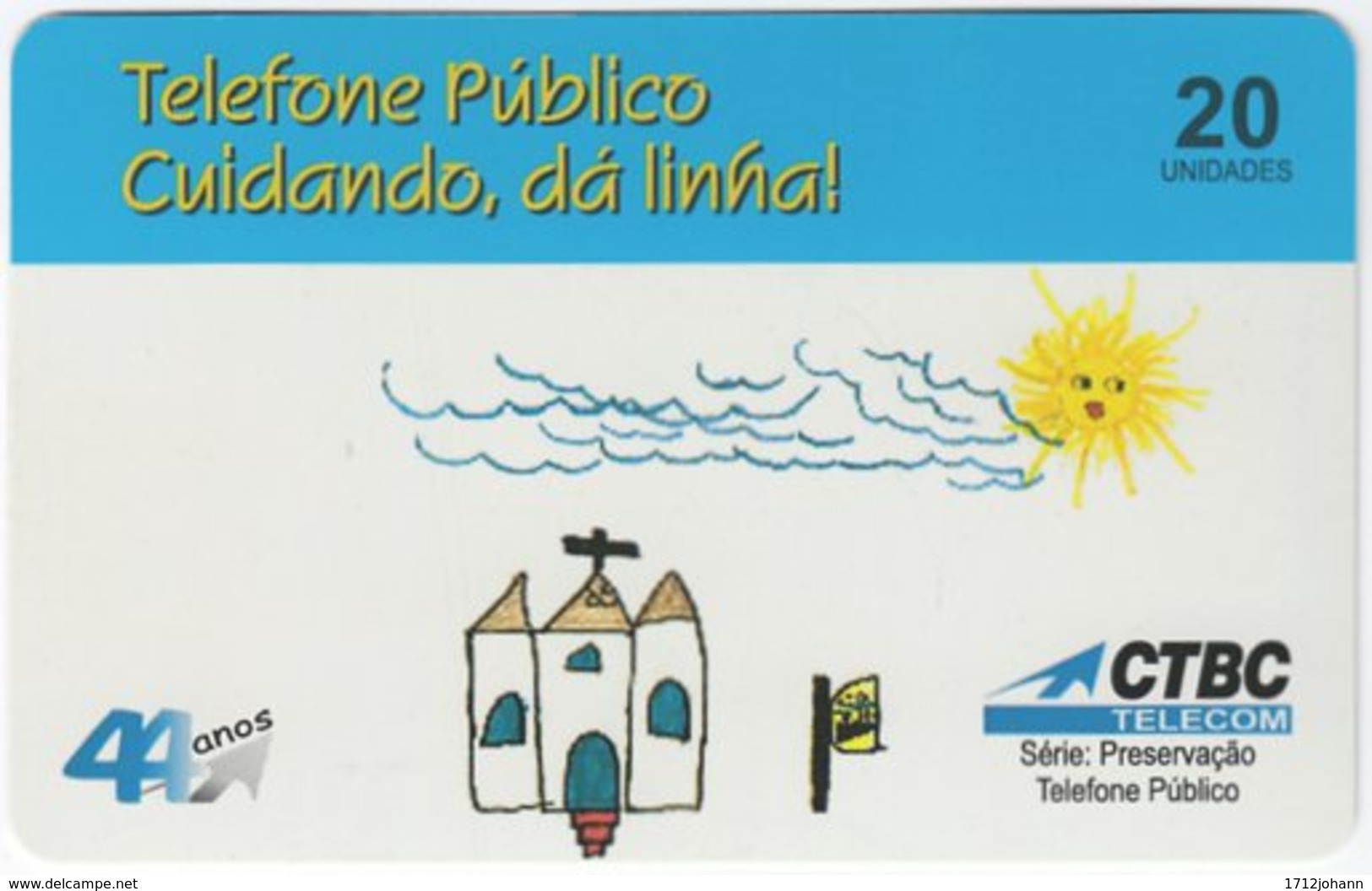 BRASIL J-547 Magnetic CTBC - Childrawing, Communication, Phone Booth - Used - Brasilien